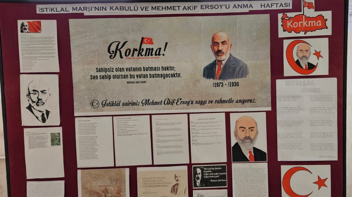 12 Mart İstiklal Marşı'nın Kabulü ve Mehmet Akif ERSOY'u Anma Günü Etkinliğimiz